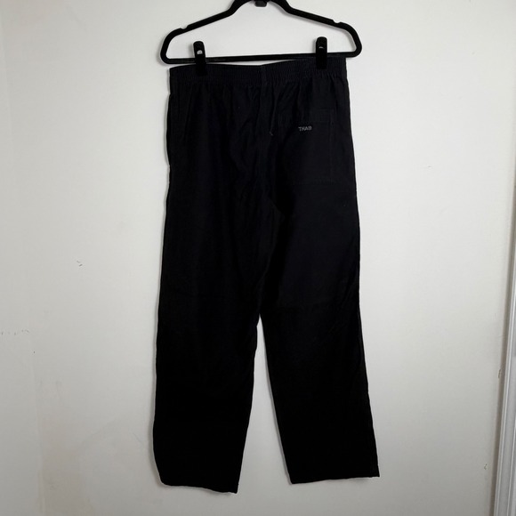 TNA Anthro Black Wide Leg Elastic Waist Pants Women's Cotton Lounge Size Large - Picture 3 of 5